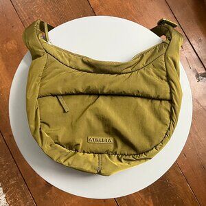 Athleta  All About Sheen Small Crossbody Hobo Bag in Picoline Olive
